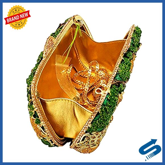 Mini Rhinestone Crystal Clutch Evening Bag with Detachable Straps - Picture 6 of 7